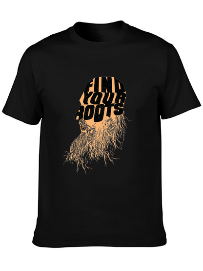 Find Your Roots Graphic Black T-Shirt