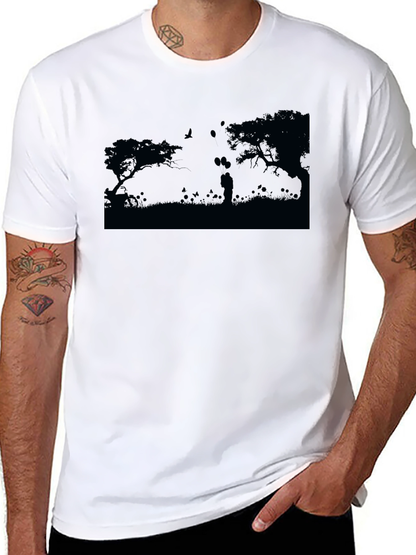 Romantic Silhouette Graphic Tee - Unisex Soft Cotton