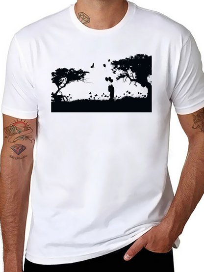 Romantic Silhouette Graphic Tee - Unisex Soft Cotton