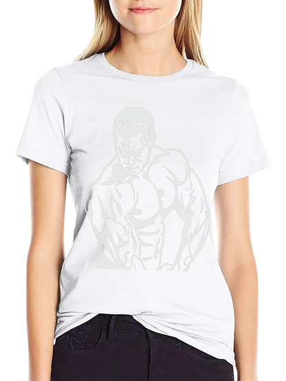 Bodybuilder Graphic Tee - Black Cotton Fitness Shirt