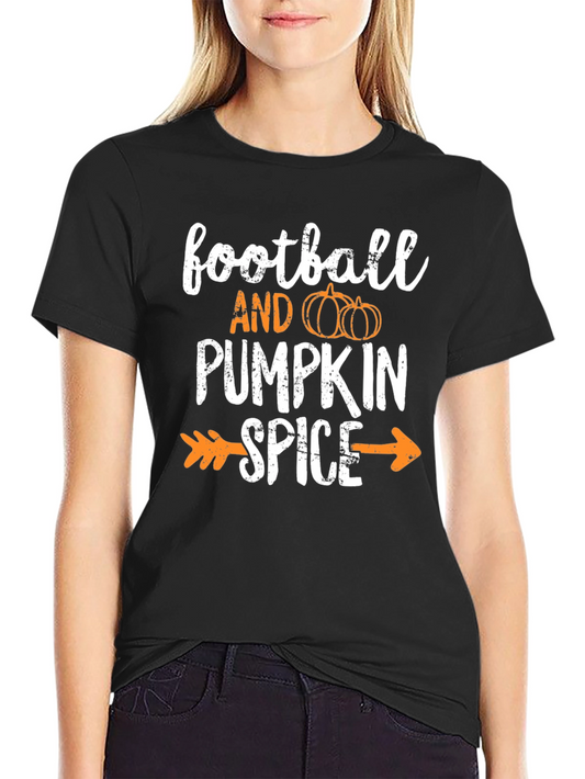 Football and Pumpkin Spice T-Shirt