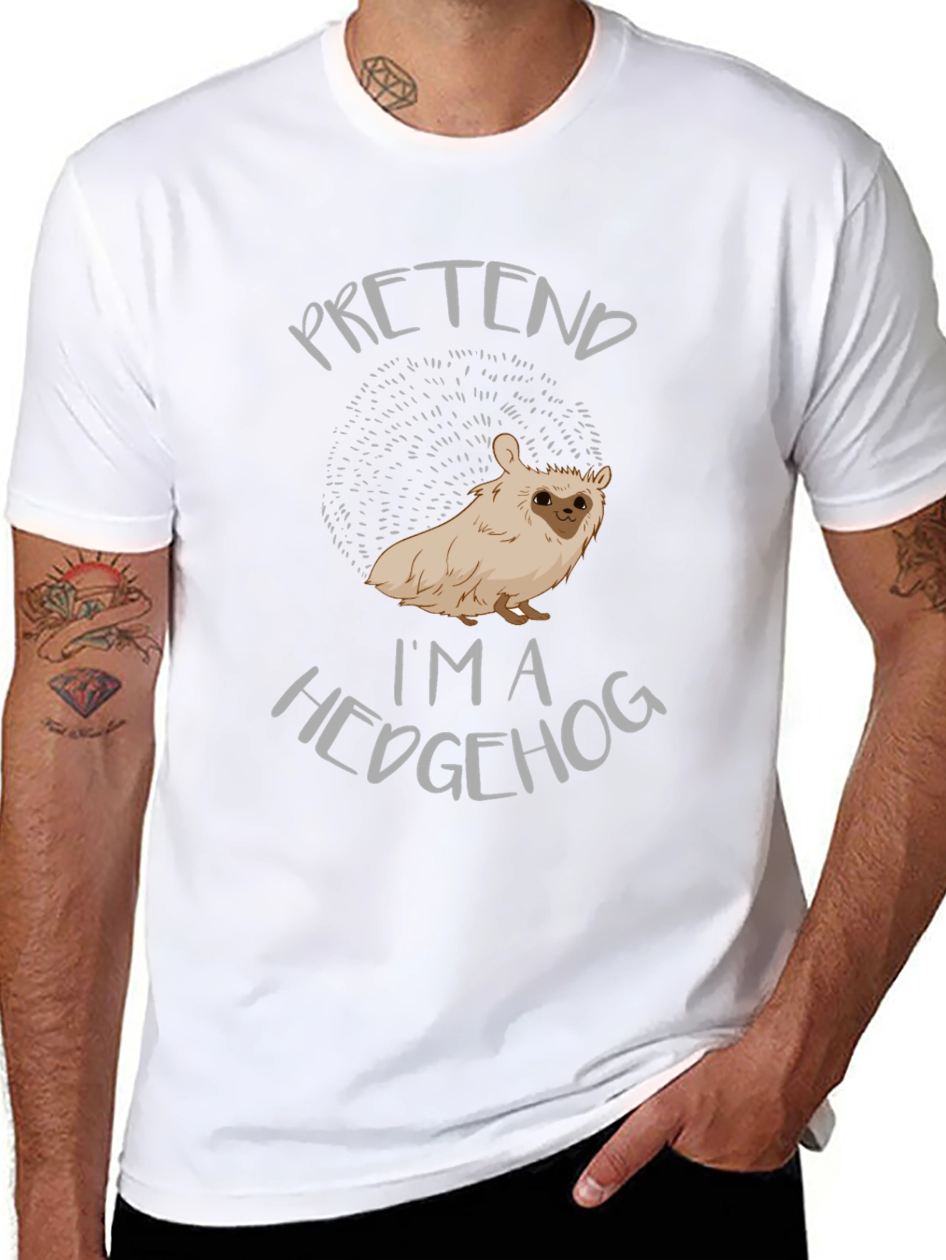 Pretend Im A Hedgehog Novelty T-Shirt