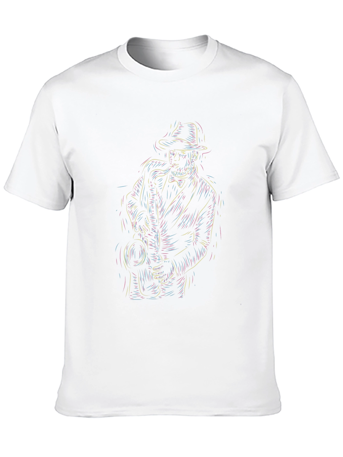 Cool Jazz Musician Graphic Tee - Black