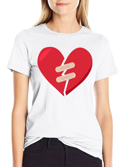 Mended Heart Graphic Black T-Shirt