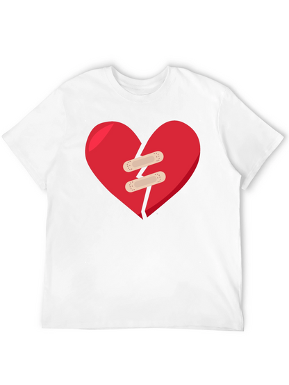 Mended Heart Graphic Black T-Shirt