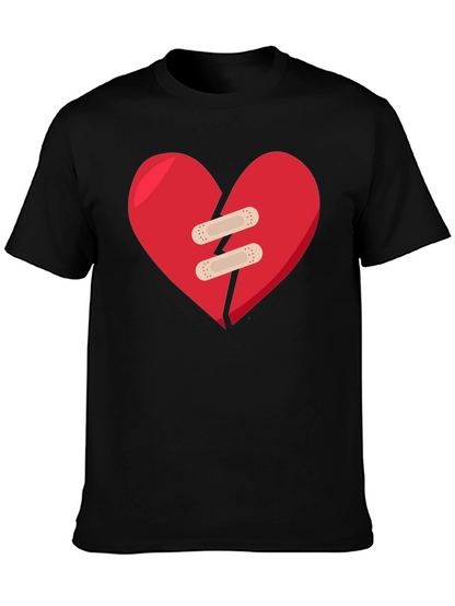 Mended Heart Graphic Black T-Shirt
