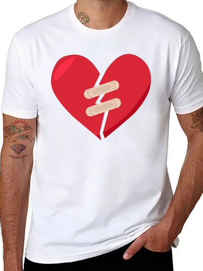 Mended Heart Graphic Black T-Shirt