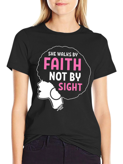 Faith Afro Graphic Tee - Walk by Faith Shirt