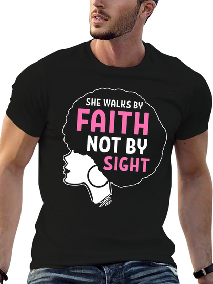 Faith Afro Graphic Tee - Walk by Faith Shirt