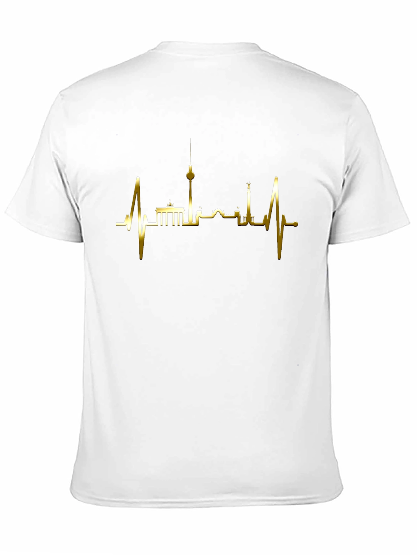 Berlin Skyline Heartbeat T-Shirt - Black