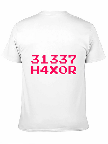 Leetspeak H4X0R Graphic Tee - Black