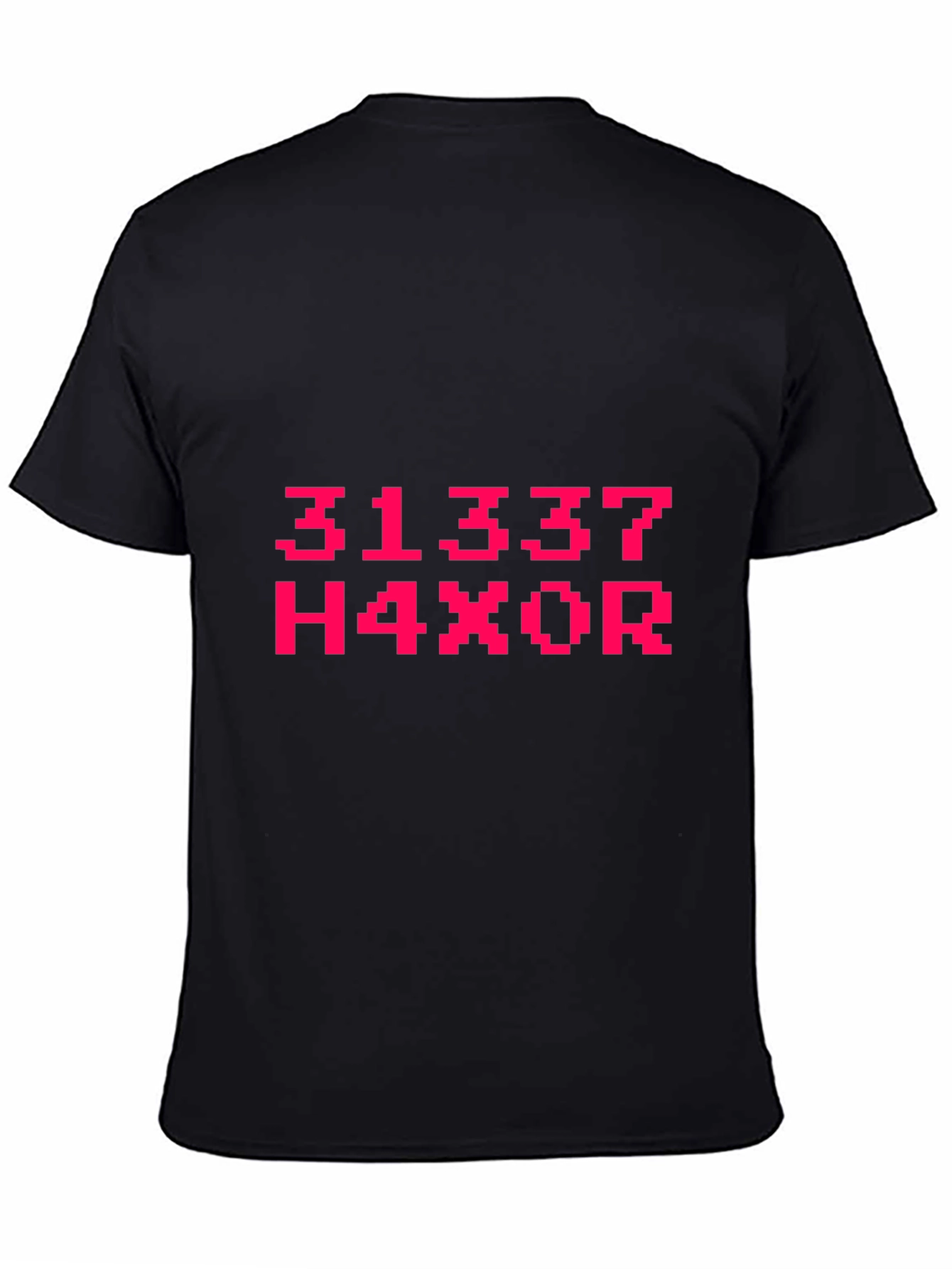 Leetspeak H4X0R Graphic Tee - Black