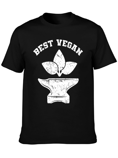 Best Vegan Graphic Tee - Black Cotton T-Shirt