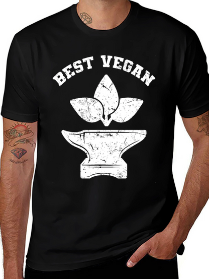 Best Vegan Graphic Tee - Black Cotton T-Shirt