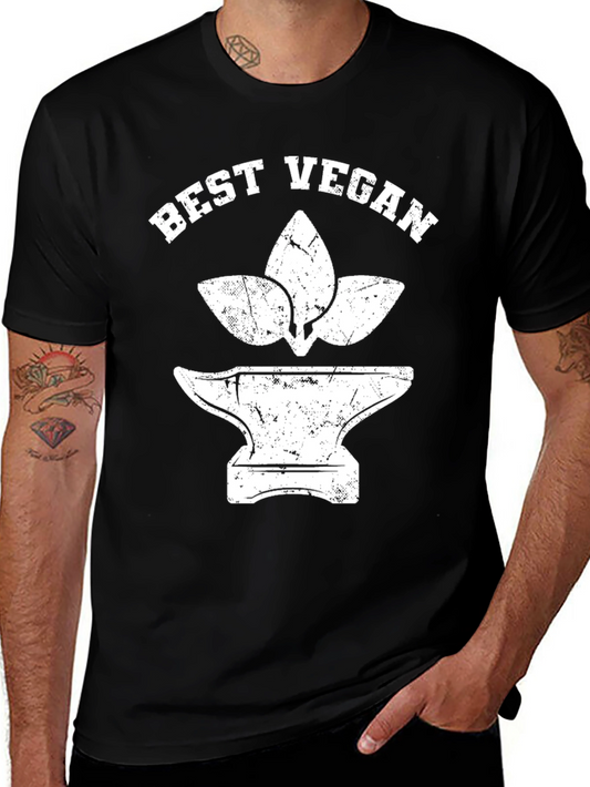 Best Vegan Graphic Tee - Black Cotton T-Shirt