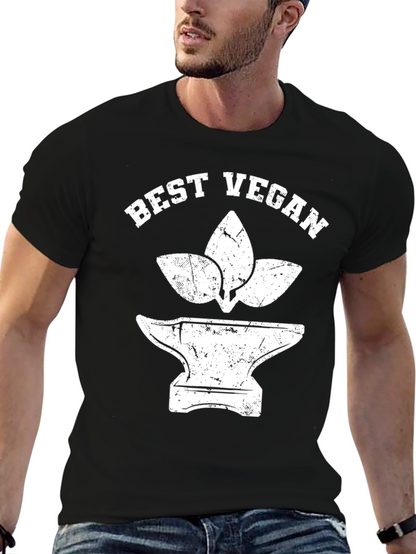 Best Vegan Graphic Tee - Black Cotton T-Shirt
