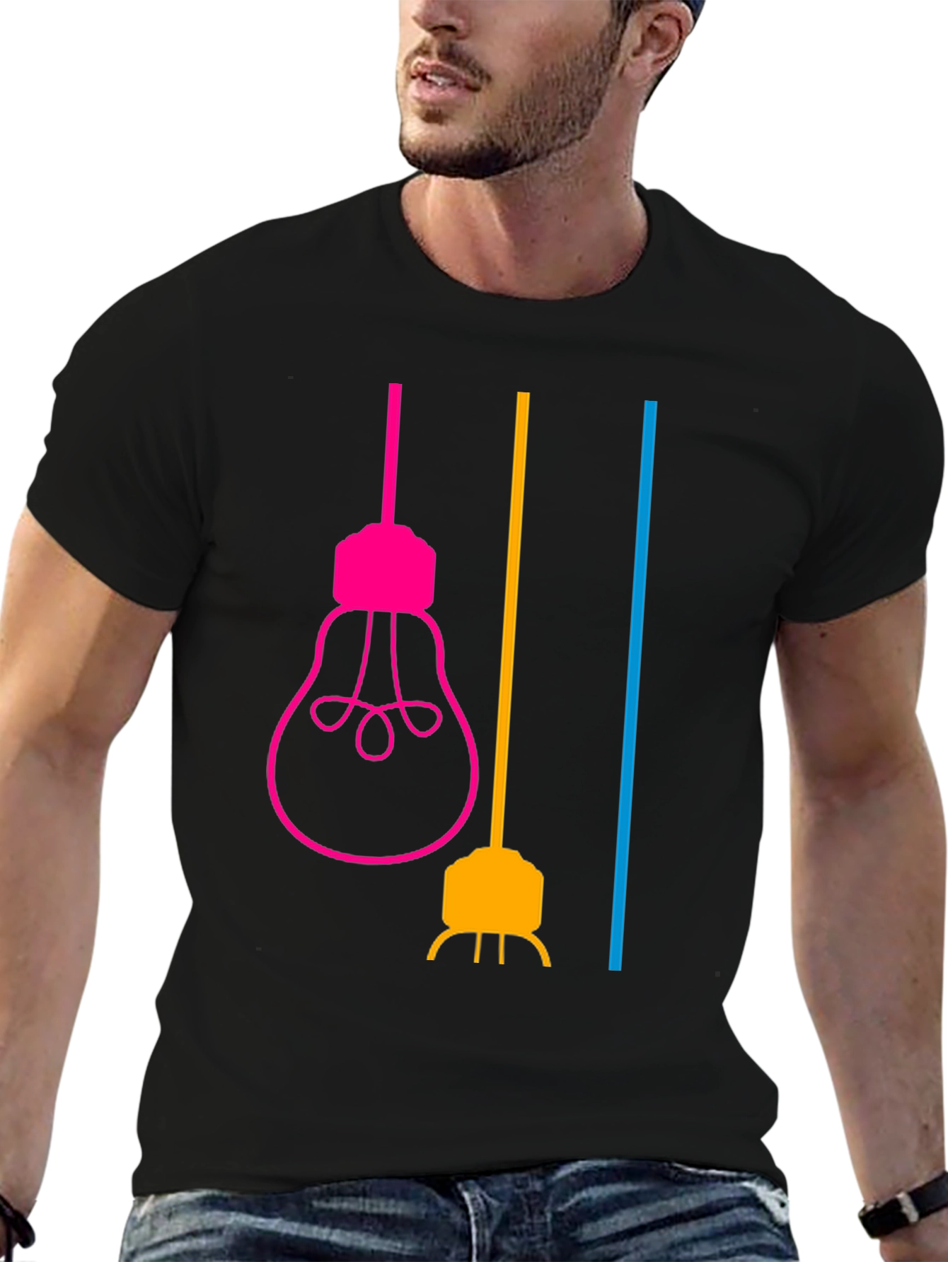 Modern Lightbulb Graphic T-Shirt - Stylish & Unique