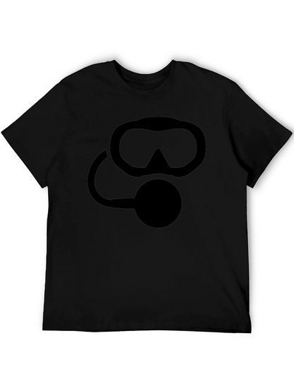 Scuba Diver Mask Graphic T-Shirt - Black