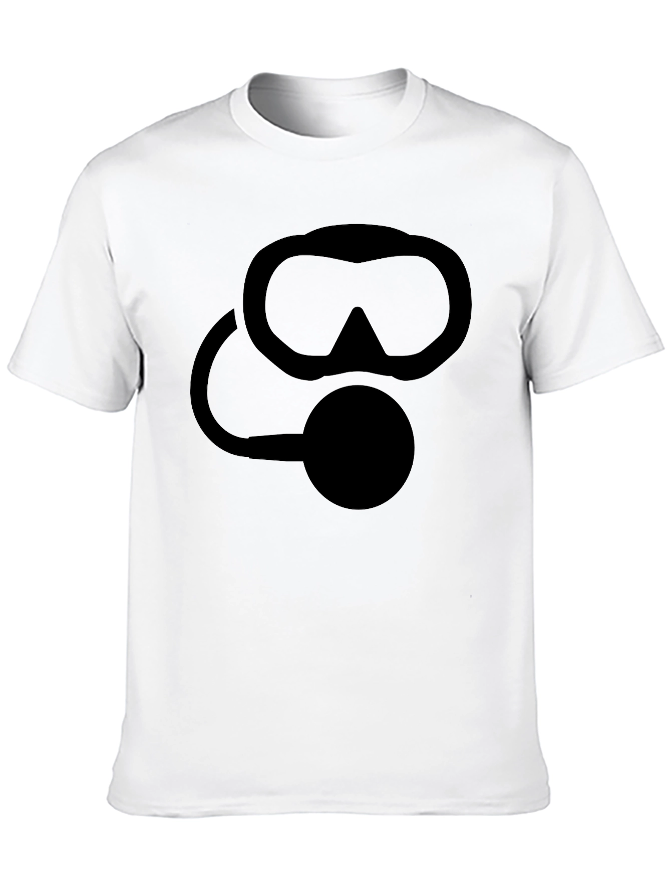 Scuba Diver Mask Graphic T-Shirt - Black