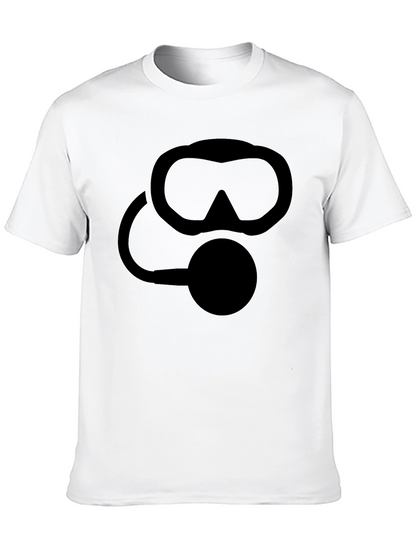 Scuba Diver Mask Graphic T-Shirt - Black
