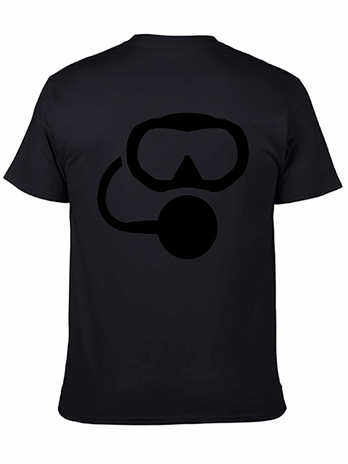 Scuba Diver Mask Graphic T-Shirt - Black