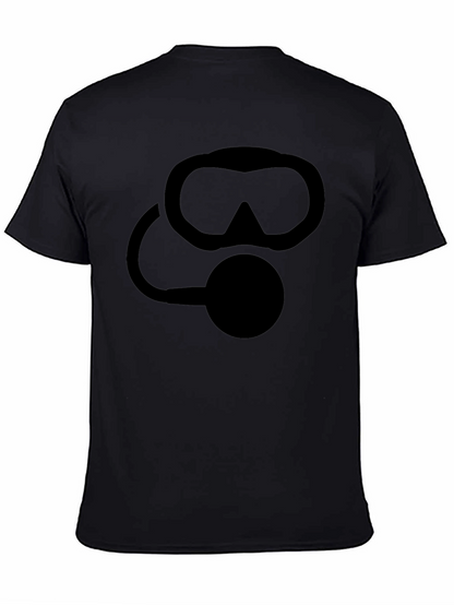 Scuba Diver Mask Graphic T-Shirt - Black