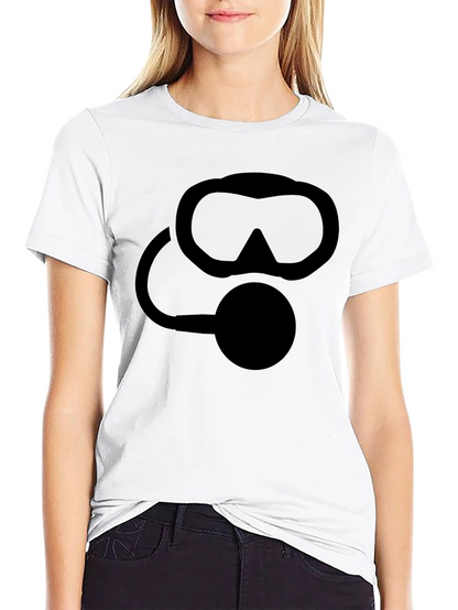Scuba Diver Mask Graphic T-Shirt - Black