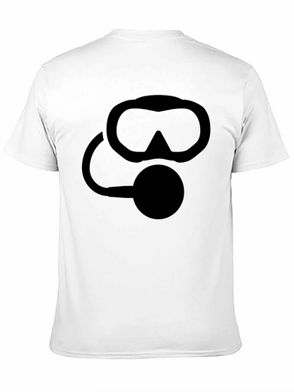 Scuba Diver Mask Graphic T-Shirt - Black