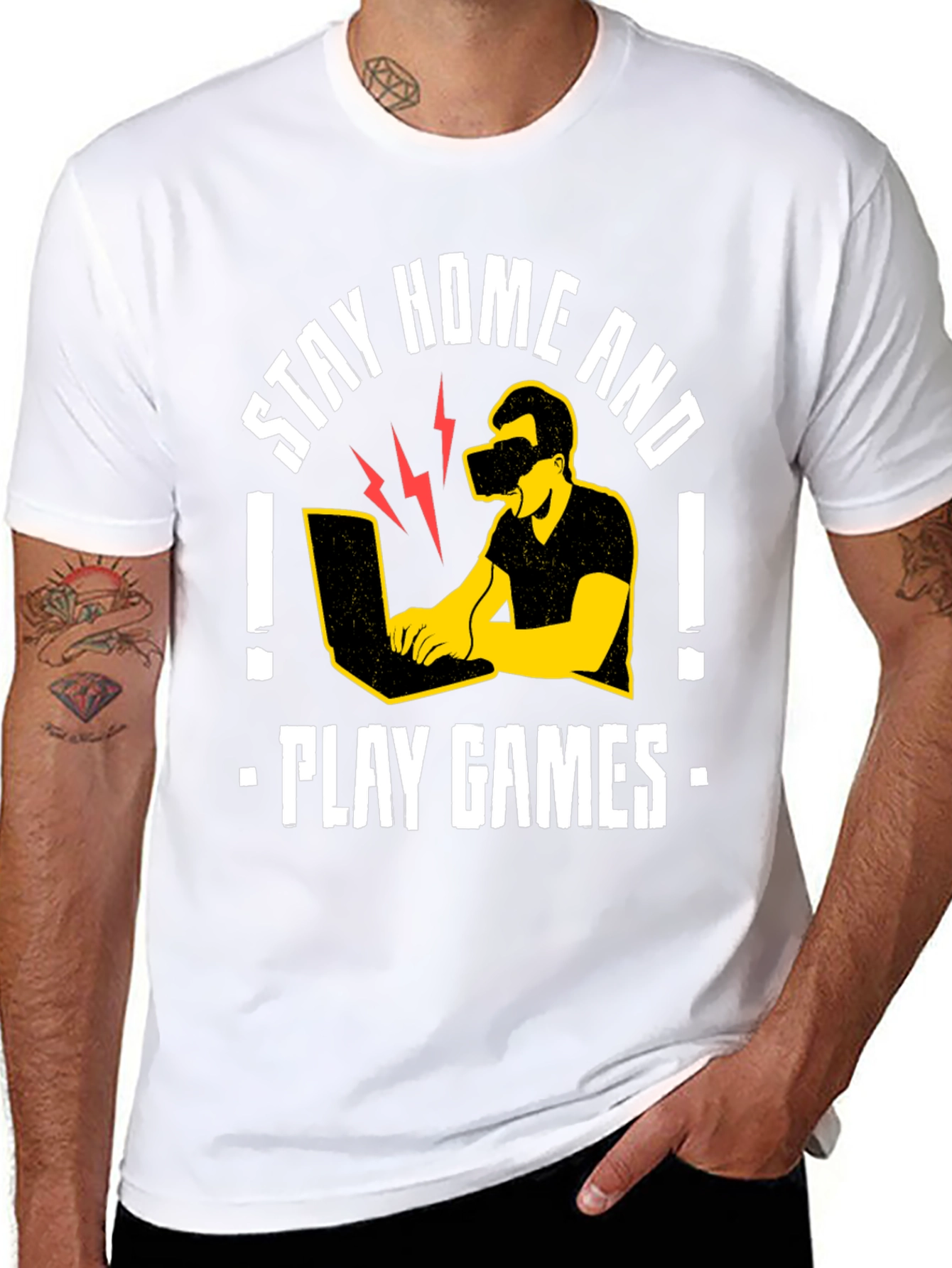 Stay Home and Play Games Graphic Tee