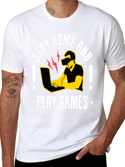 Stay Home and Play Games Graphic Tee