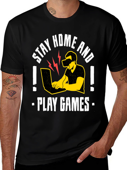 Stay Home and Play Games Graphic Tee