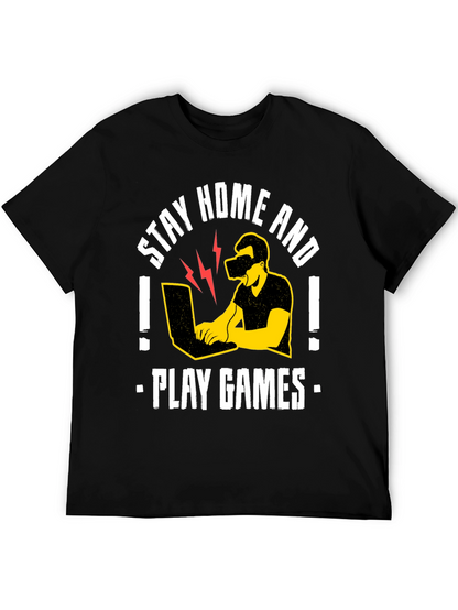 Stay Home and Play Games Graphic Tee