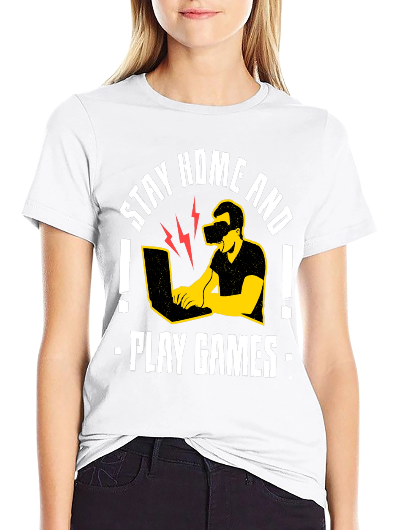 Stay Home and Play Games Graphic Tee
