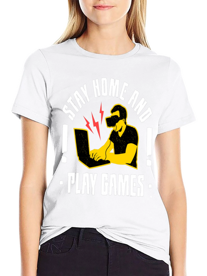 Stay Home and Play Games Graphic Tee