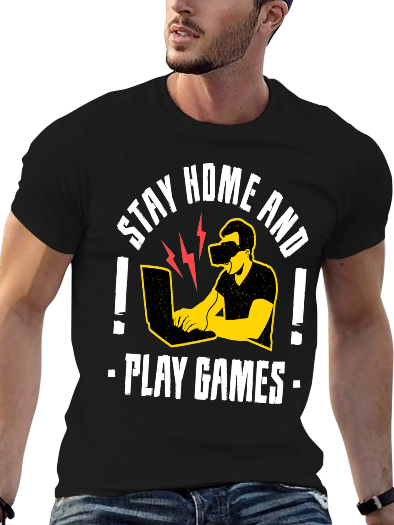 Stay Home and Play Games Graphic Tee