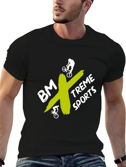 BMX-Treme Sports Graphic Tee - Black Cotton Blend