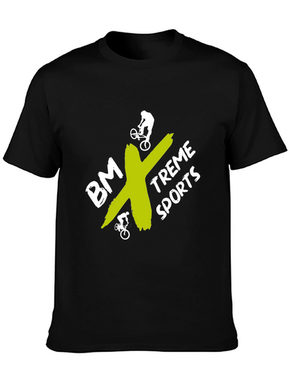 BMX-Treme Sports Graphic Tee - Black Cotton Blend