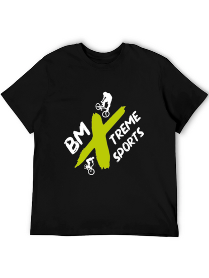 BMX-Treme Sports Graphic Tee - Black Cotton Blend