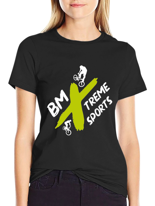 BMX-Treme Sports Graphic Tee - Black Cotton Blend