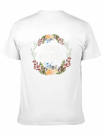 Flower Whisperer Graphic Tee - Botanical Wreath Design