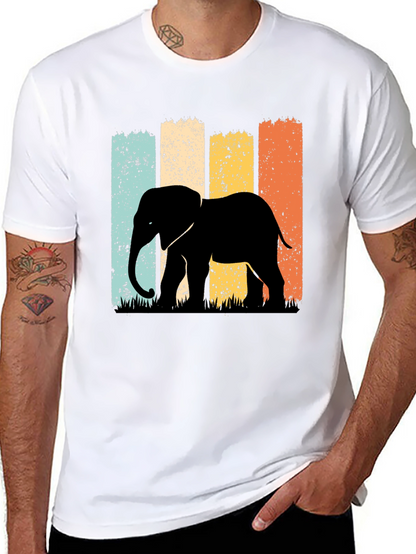 Retro Elephant Graphic T-Shirt - Classic Style