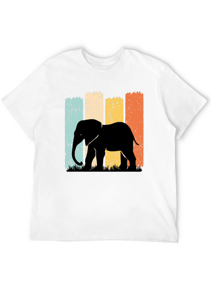 Retro Elephant Graphic T-Shirt - Classic Style