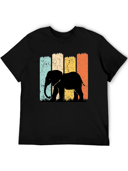 Retro Elephant Graphic T-Shirt - Classic Style