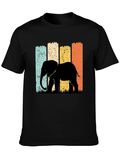Retro Elephant Graphic T-Shirt - Classic Style