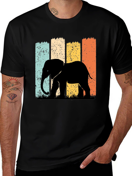 Retro Elephant Graphic T-Shirt - Classic Style