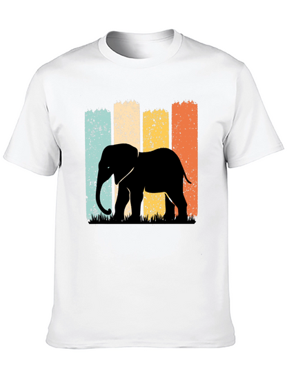 Retro Elephant Graphic T-Shirt - Classic Style