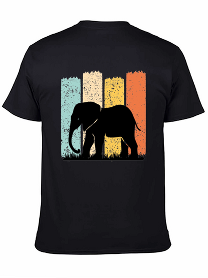 Retro Elephant Graphic T-Shirt - Classic Style