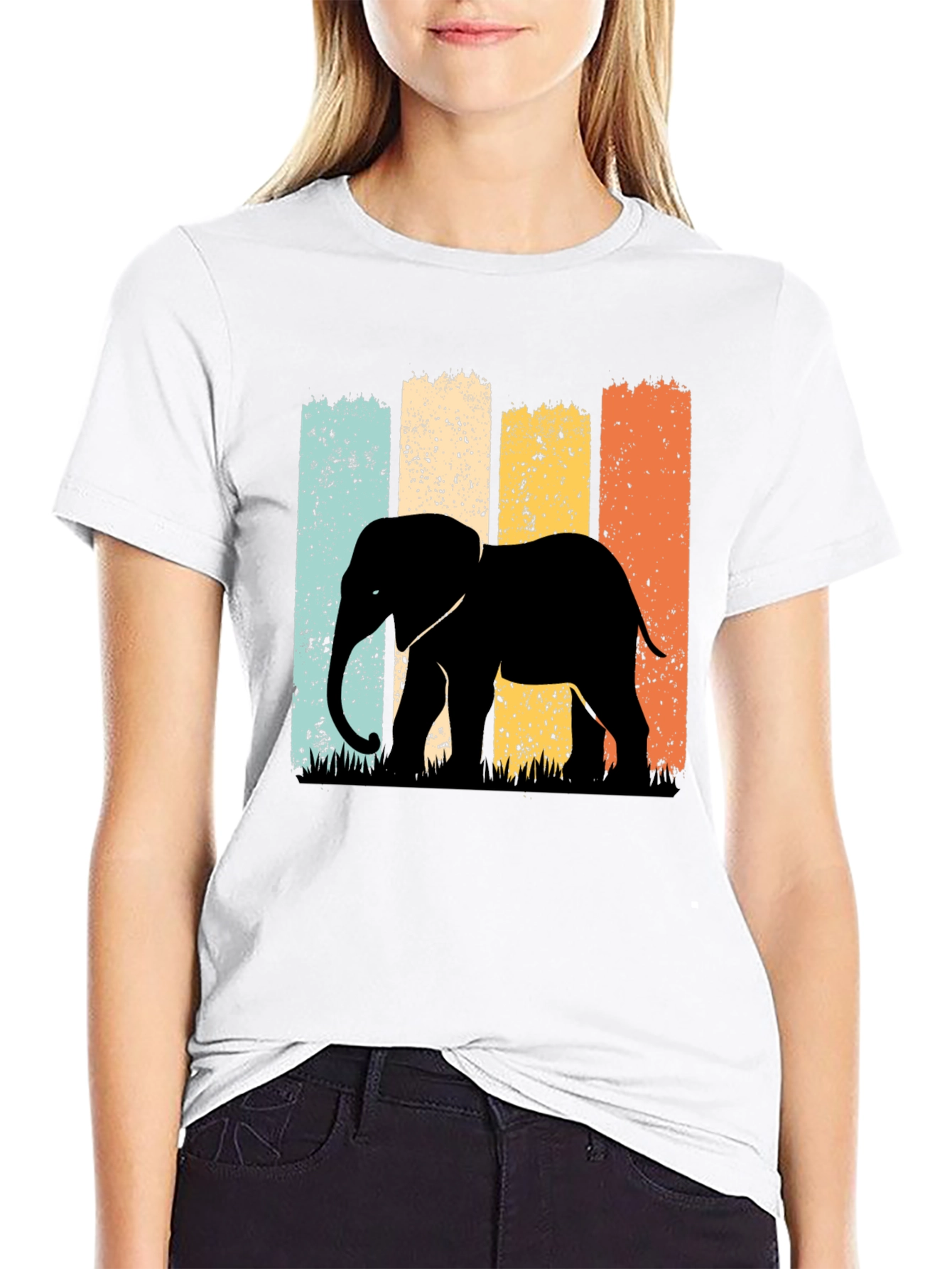 Retro Elephant Graphic T-Shirt - Classic Style