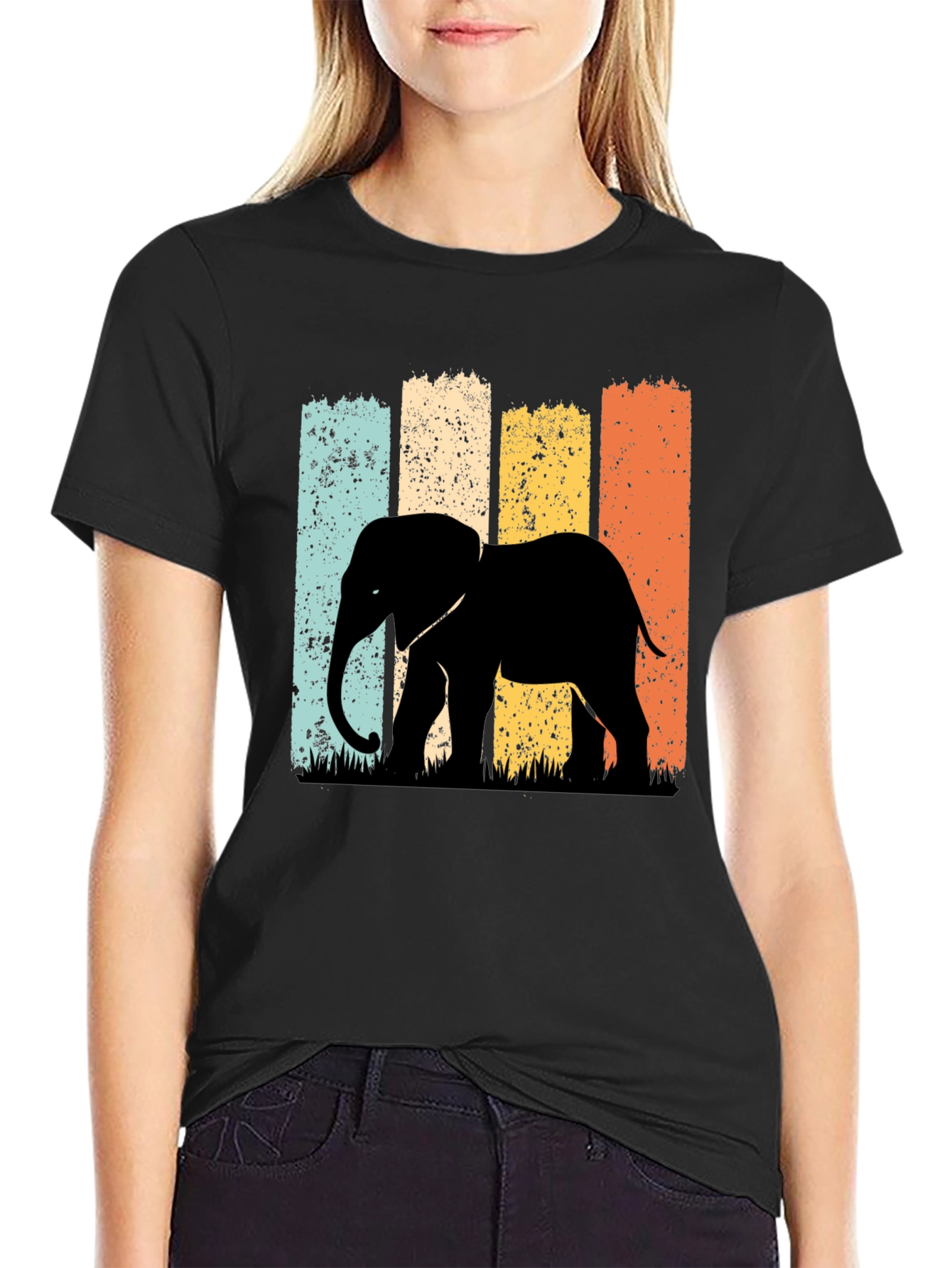 Retro Elephant Graphic T-Shirt - Classic Style