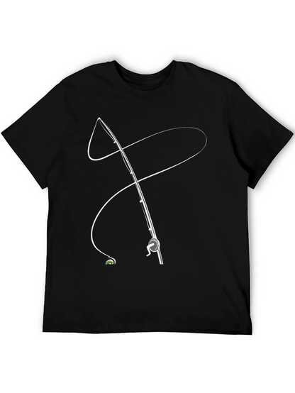 Fishing Rod Graphic Tee - Stylish Angler Apparel